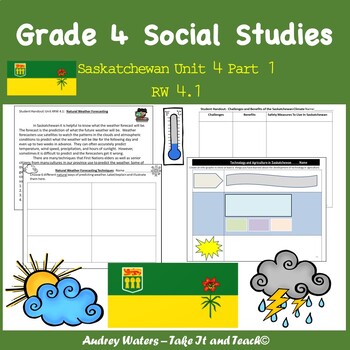Preview of Grade 4 Saskatchewan Social Studies Unit 4 Part 1  RW4.1