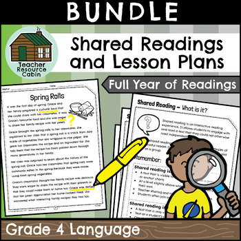 Preview of Grade 4 Shared Reading Bundle