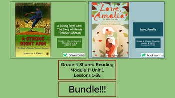 Preview of "Grade 4 Shared Reading Module 1 Bundle" Google Slides- Bookworms Supplement