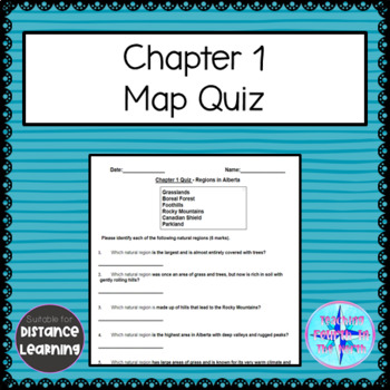 Preview of Grade 4 Social Studies Alberta - Chapter 1 Quiz