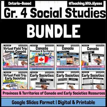 Preview of Grade 4 Social Studies Activities Bundle | Canada and Early Societies Digital