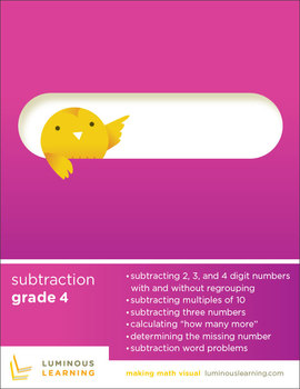 Preview of Grade 4 Subtraction Workbook: Making Math Visual