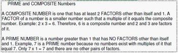 Preview of Grade 4 UNIT: Composites & PRIME numbers (4 worksheets & 7 quizzes)