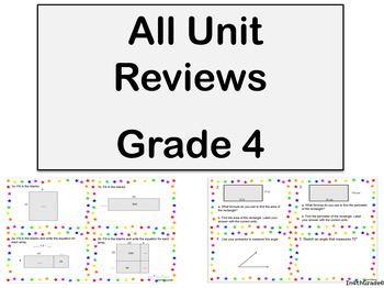 Preview of Grade 4 Unit 1-7 Reviews