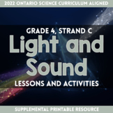 Grade 4, Strand C: Light and Sound (2022 Ontario Science)