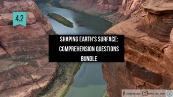 Preview of Grade 4-Unit 2:Shaping Earth's Surface Comp. Questions~BUNDLE~-Know Atom Science
