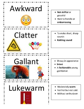 Preview of Grade 4 Sadlier's Vocabulary Workshop Flashcards Unit 8