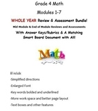 Grade 4, WHOLE YEAR Modules 1-7, Mid & End of Mod Reviews 
