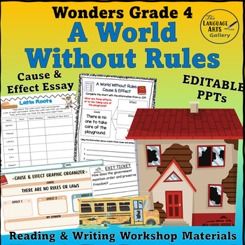 Preview of Grade 4 Wonders Unit 4 Theme 1 A WORLD WITHOUT RULES Companion Resource