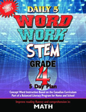 Grade 4 Word Work: Weekly Word Journal and MATH words
