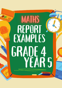 Preview of Grade 4/Year 5 Maths Report Card Comments Examples