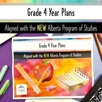 Preview of Grade 4 Year Plans - Long Range Plans - Aligned with Alberta Program of Studies