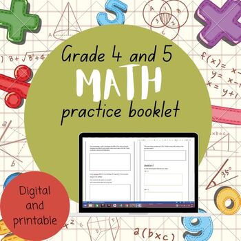Preview of Grade 4 and 5 math practice booklet.