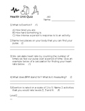 Grade 5-6 Health Unit Quiz