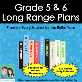 Preview of Grade 5 & 6 Long Range Plans Bundle - Ontario - Updated Curriculum