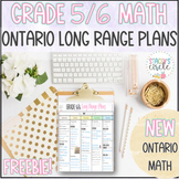 Grade 5/6 Long Range Plans - NEW Ontario Math
