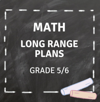 Preview of Grade 5/6 - MATH LONG RANGE PLANS - New Ontario Curriculum - Scope and Sequence