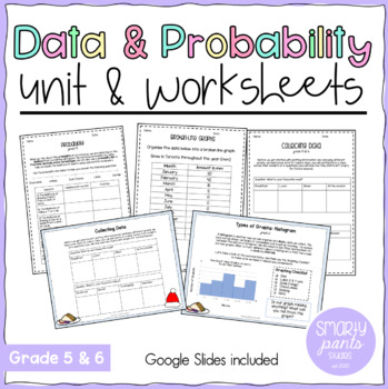 Preview of Grade 5 & 6 Math - Data Literacy & Probability Unit Plan 2020 Curriculum!