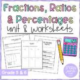 Grade 5 & 6 Math - Fractions, Rates & Ratios Unit! NEW Ont