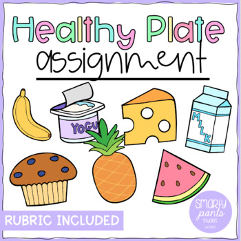 Preview of Grade 5 & 6 Math and Health - My Healthy Plate Project