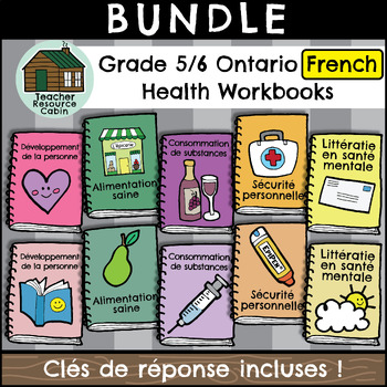 Preview of Grade 5/6 Ontario FRENCH HEALTH Workbooks