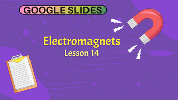 Preview of Grade 5-6 Science Reading Passage 14: Electromagnets (Google Slides)