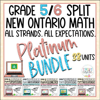 Preview of Grade 5/6 Split Grade Platinum BUNDLE - NEW Ontario Math Full Year ALL STRANDS