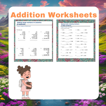 Preview of Grade 5 Addition Worksheets: Missing Numbers