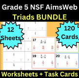 Grade 5 AimsWeb Triads BUNDLE 12 Worksheets, 120 Task Card