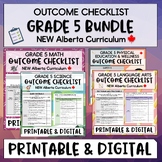 Grade 5 Alberta NEW Curriculum - Outcome Checklist BUNDLE