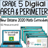 Grade 5 Measurement Area and Perimeter Ontario Math Digita
