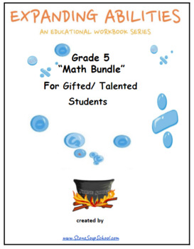 Preview of Grade 5 CCS Math Bundle: B 10, ALG, Geometry for Gifted Students