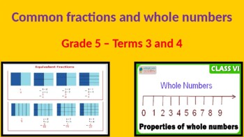 Preview of Grade 5 Common fractions & whole numbers in PowerPoint