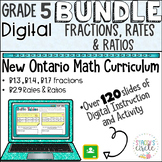 Grade 5 DIGITAL Math Bundle 2020 Ontario Math - Fractions 