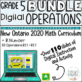 Grade 5 DIGITAL Math Bundle 2020 Ontario Math - Strand B2 