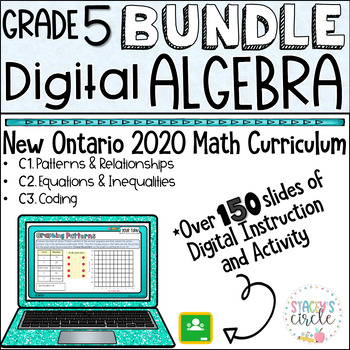 Preview of Grade 5 Algebra Bundle Ontario Math - Digital Slides
