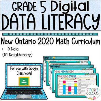 Preview of Grade 5 NEW Ontario Math Data Literacy Unit Digital Slides