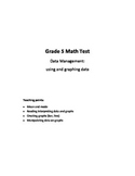 Grade 5 Data Management (using and graphing data) Test