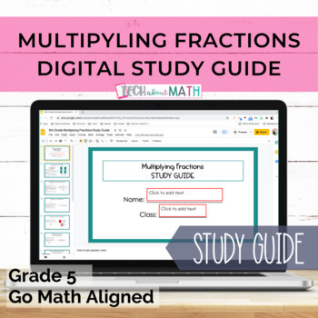 Preview of Grade 5 Digital Study Guide Multiplying Fractions 