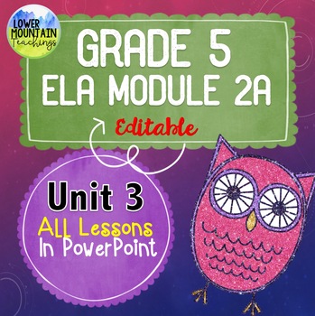 Preview of Grade 5 ELA Module 2A Unit 3 Lesson Guide in PowerPoint