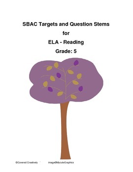 Preview of Grade 5 ELA - Reading Question Stems for SBAC