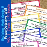 Grade 5 EnVisions Math Standards/I Can Cards - Topics 1-7 (Vol 1)
