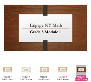 Preview of Grade 5 EngageNY Math Module 1 Standards PowerPoint Lessons