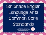 Grade 5 English Language Arts Common Core Posters {Chevron}