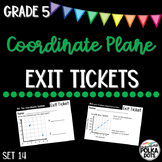 Coordinate Plane Exit Tickets - Grade 5 Set 14