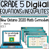 Grade 5 Equations and Inequalities 2020 Ontario Math Digit