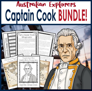 Preview of Australian Explorers - Captain Cook Complete Activity Pack