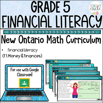 Preview of Grade 5 NEW Ontario Math Financial Literacy Digital Slides