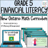 Grade 5 NEW Ontario Math Financial Literacy Digital Slides
