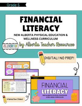 Preview of Grade 5 Financial Literacy Unit- NEW ALBERTA CURRICULUM- Digital + No Prep